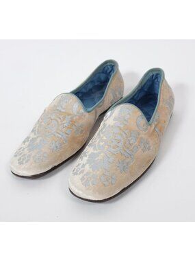 Vintage Tom Ford GUCCI sz 5 loafers flat shoes velvet gray damask
